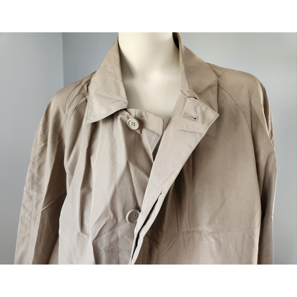 Vtg Wear In Good Health Trench Coat Mens 42 Long T Packable Rain Jacket Travel